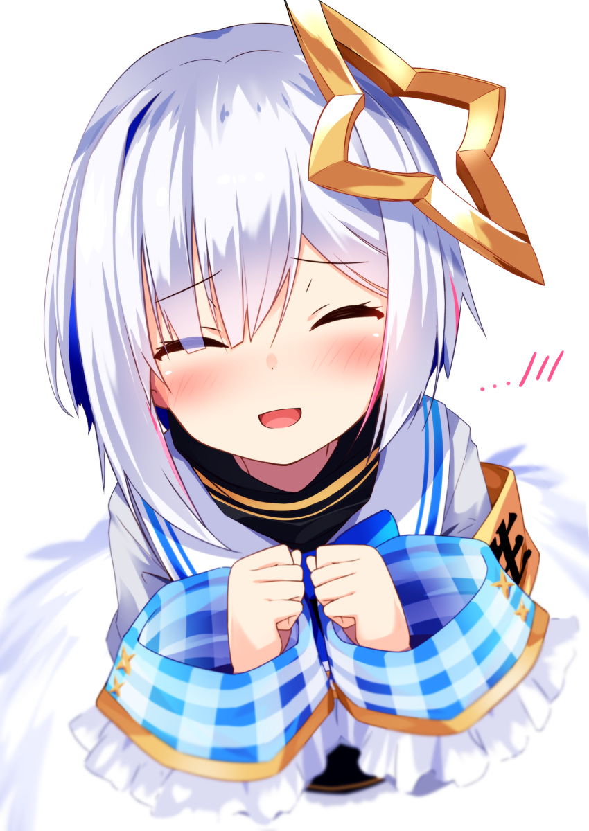 ..., 1girl, absurdres, amane_kanata, amane_kanata_(1st_costume), angel_wings, armband, black_sweater