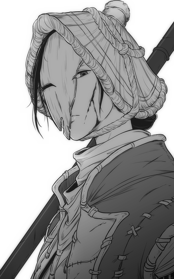 1boy, bleeding, blood, broken_mask, closed_mouth, cuts, expressionless, for_honor