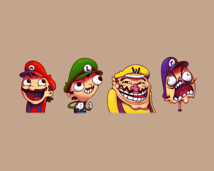 awesome_face, facial_hair, hat, luigi, mario, meme, moustache, nintendo
