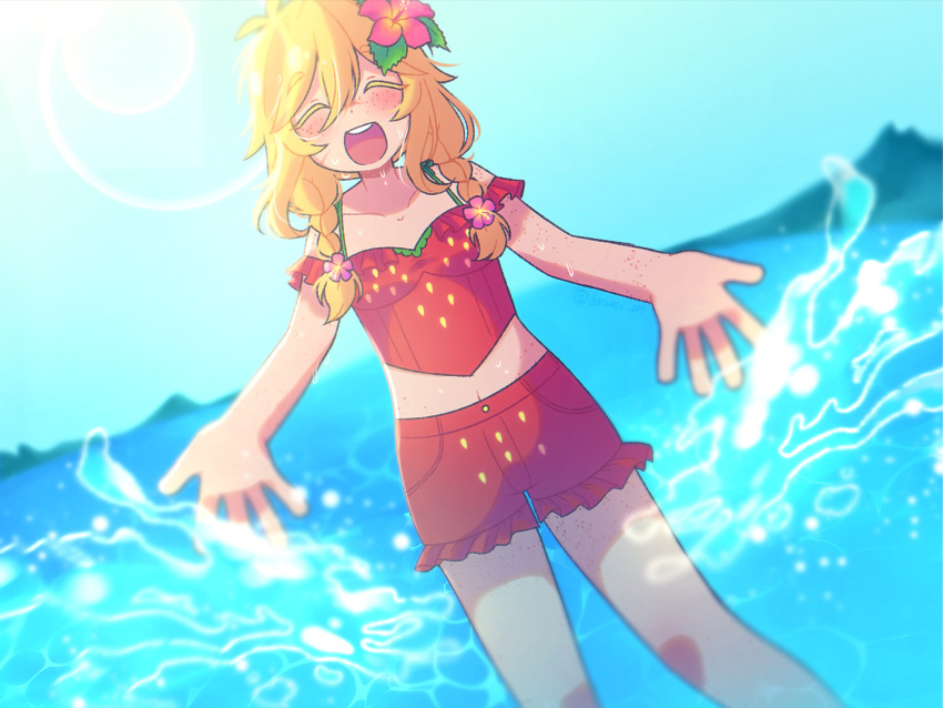:d, bad_id, bad_link, bad_tumblr_id, basil_(omori), blonde_hair, closed_eyes, donuqx