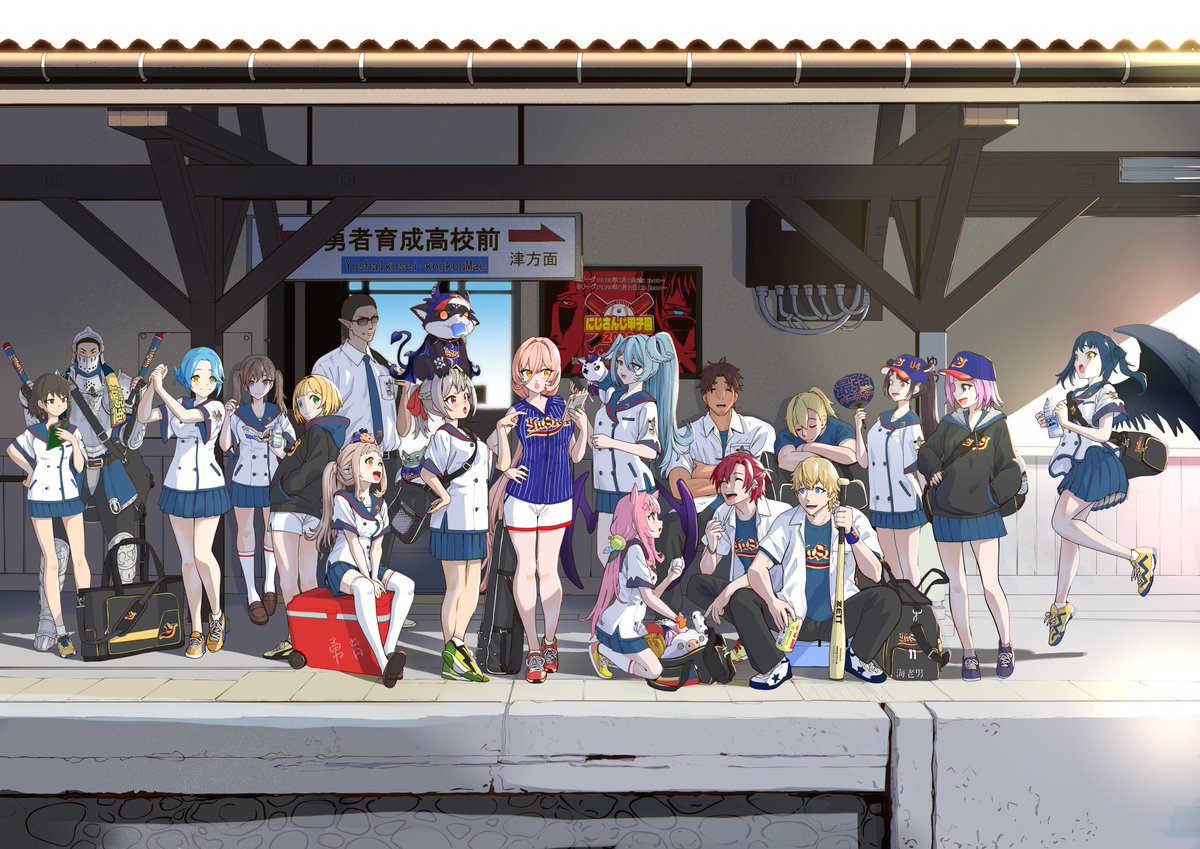 baseball_bat, baseball_cap, baseball_uniform, belmond_banderas, debidebi_debiru, elira_pendora, ex_albio, gwelu_os_gar