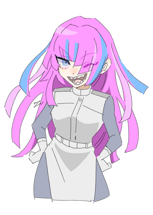 1girl, alternate_hairstyle, belt, blue_eyes, blue_hair, commentary_request, gloves, guillaume_hall