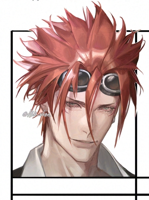 1boy, akr_noze, black_jacket, black_suit, collared_shirt, facial_mark, final_fantasy, final_fantasy_vii