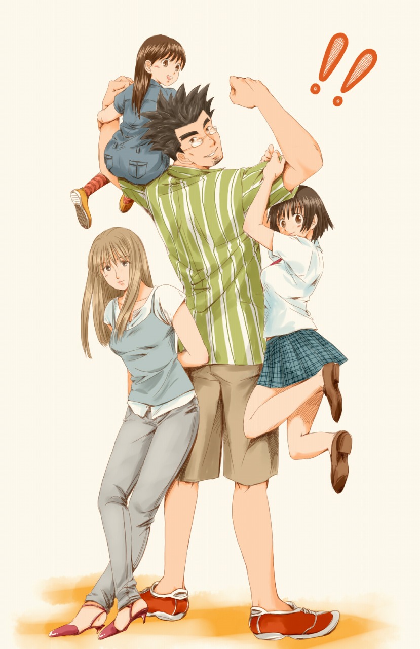 ayase_asagi, ayase_ena, ayase_fuuka, height_difference, highres, jumbo, multiple_girls, si_sya_mo