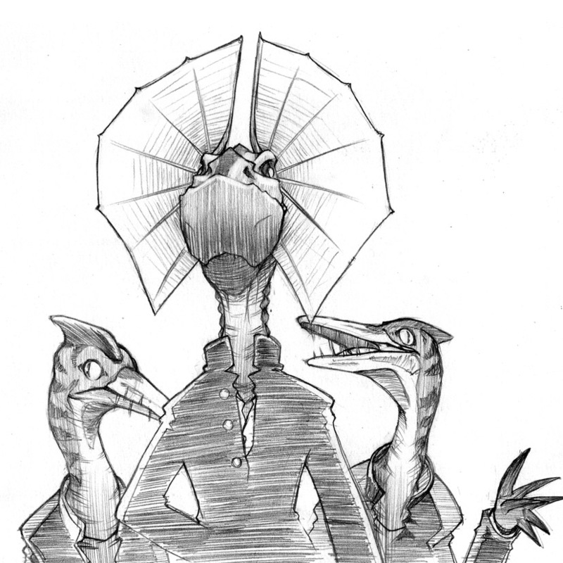 bancho, gakuran, monster_hunter, school_uniform, velociprey, yian_kut-ku