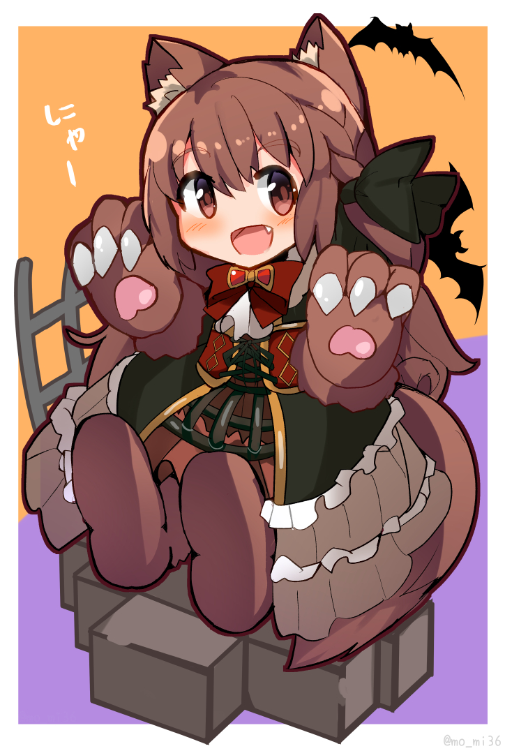 animal_hands, frills, gloves, halloween, magia_record:_mahou_shoujo_madoka_magica_gaiden, mahou_shoujo_madoka_magica, mikagami_jun, paw_gloves