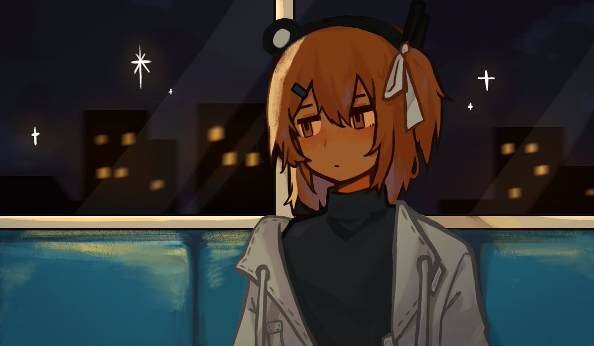 1girl, :/, a.i._voice, adachi_rei, black_shirt, blurry, blurry_background, blush