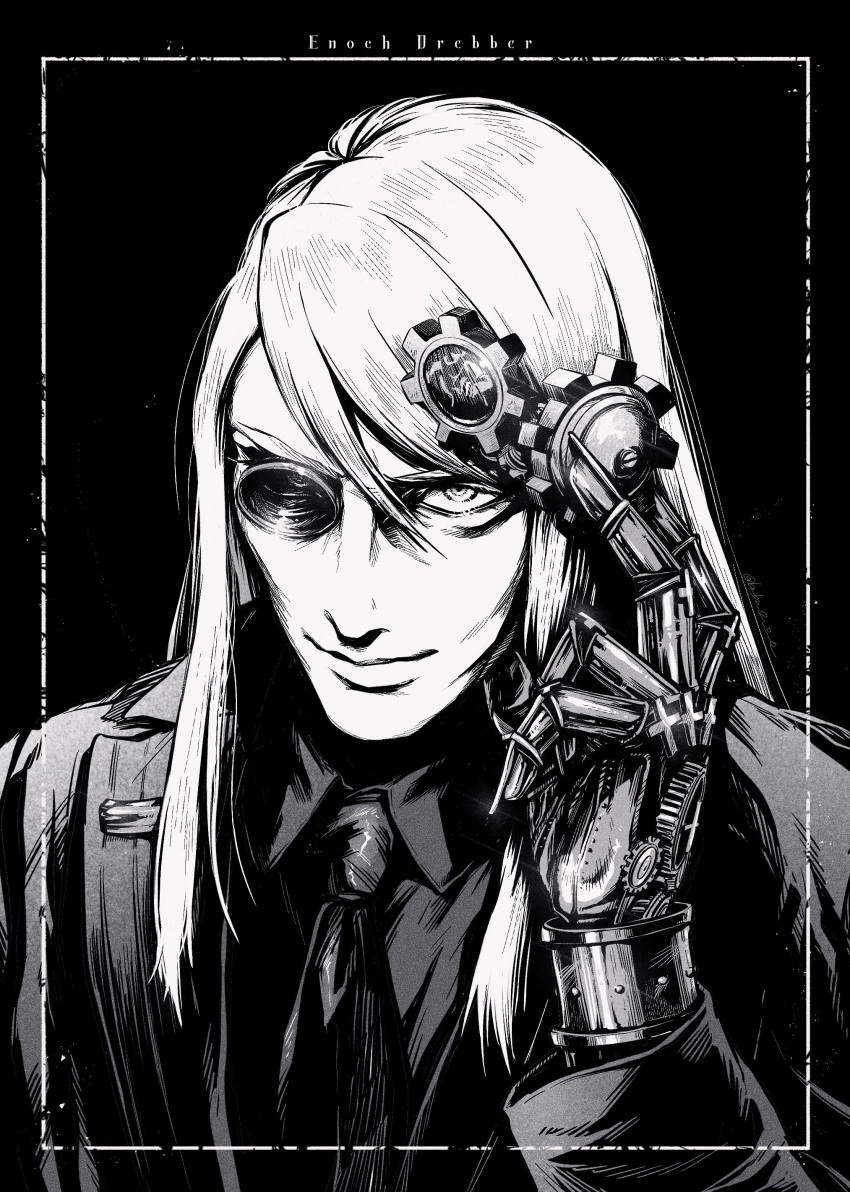 1boy, absurdres, ace_attorney, black_background, character_name, closed_mouth, commentary_request, enoch_drebber
