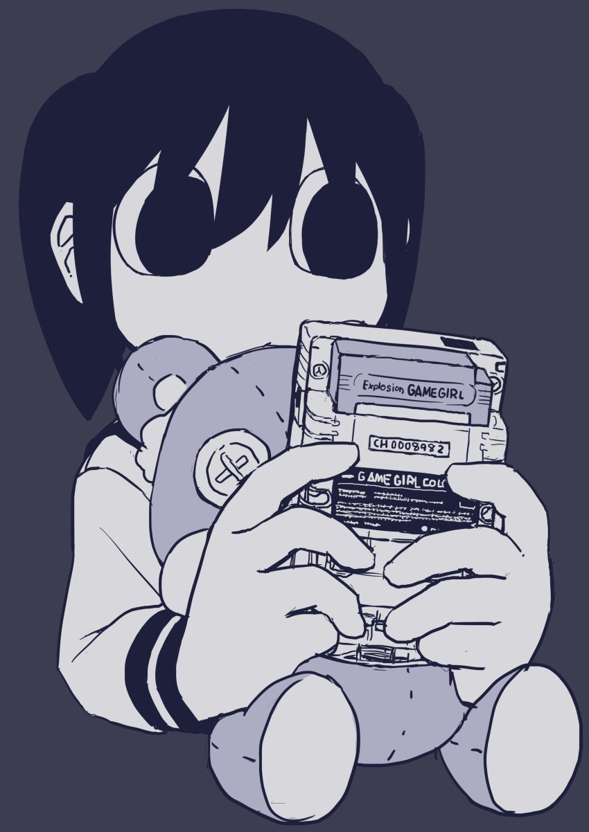 1girl, absurdres, animal_ears, black_background, black_eyes, black_hair, black_sailor_collar, buttons