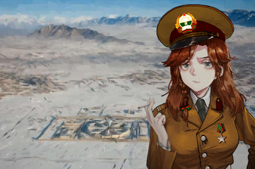 afghan_girl, afghanis-tan, afghanistan, communism, girl, grey_eyes, military, military_hat, military_uniform, soldier, spy