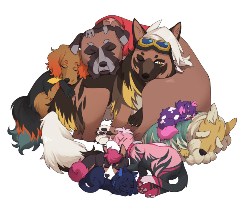 angel_(sunnyknights), animalization, cat, collar, dog, dot_(pokemon), english_commentary, friede_(pokemon)