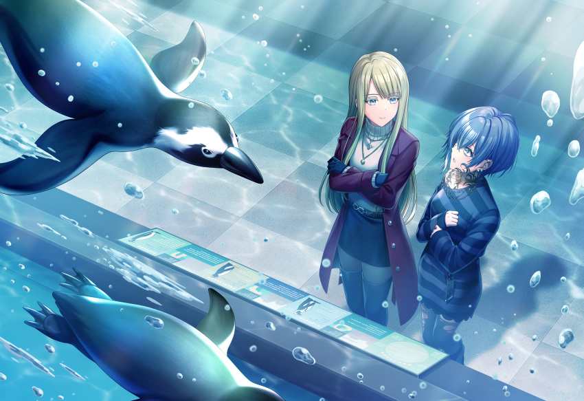 blonde_hair, blue_eyes, d4dj, dress, long_hair, neo_(d4dj)