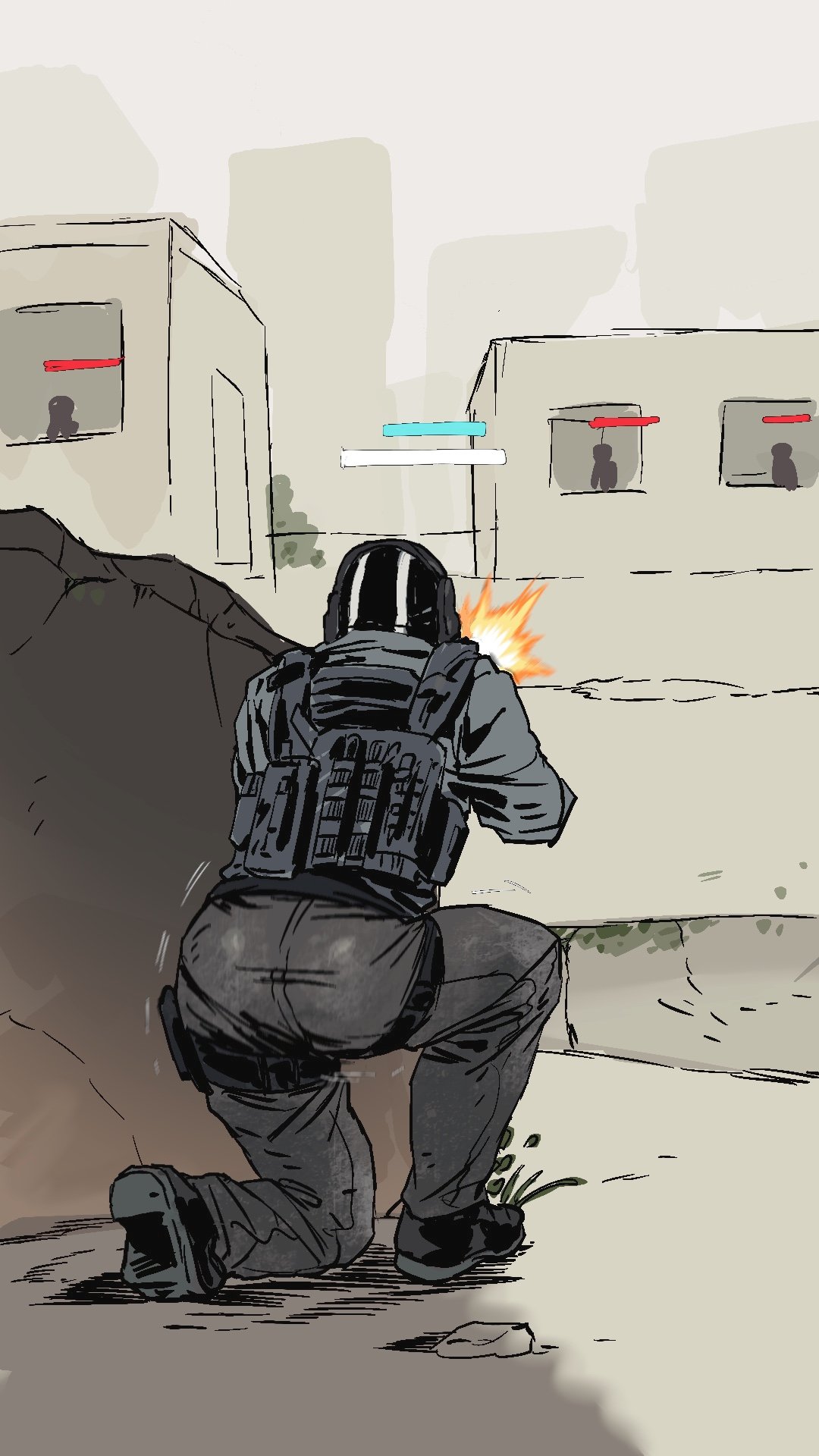 1boy, ass, ass_focus, black_pants, black_shirt, bulletproof_vest, call_of_duty, call_of_duty:_modern_warfare_2