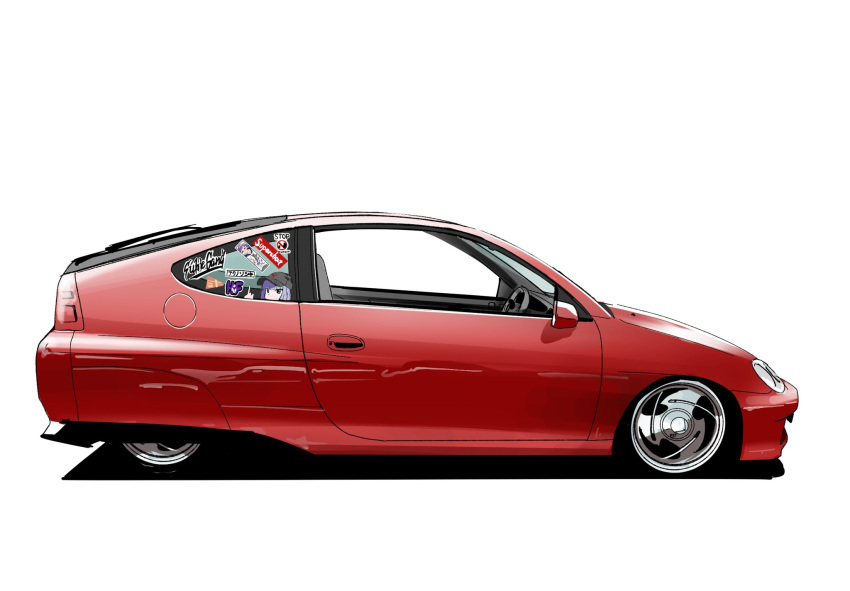 brand_name_imitation, car, from_side, highres, hikageno, honda, honda_insight, kawaii_fitment