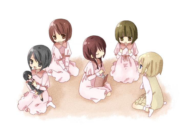 asou_misaki, black_hair, book, brown_hair, doll, fatal_frame, fatal_frame_4, minazuki_ruka