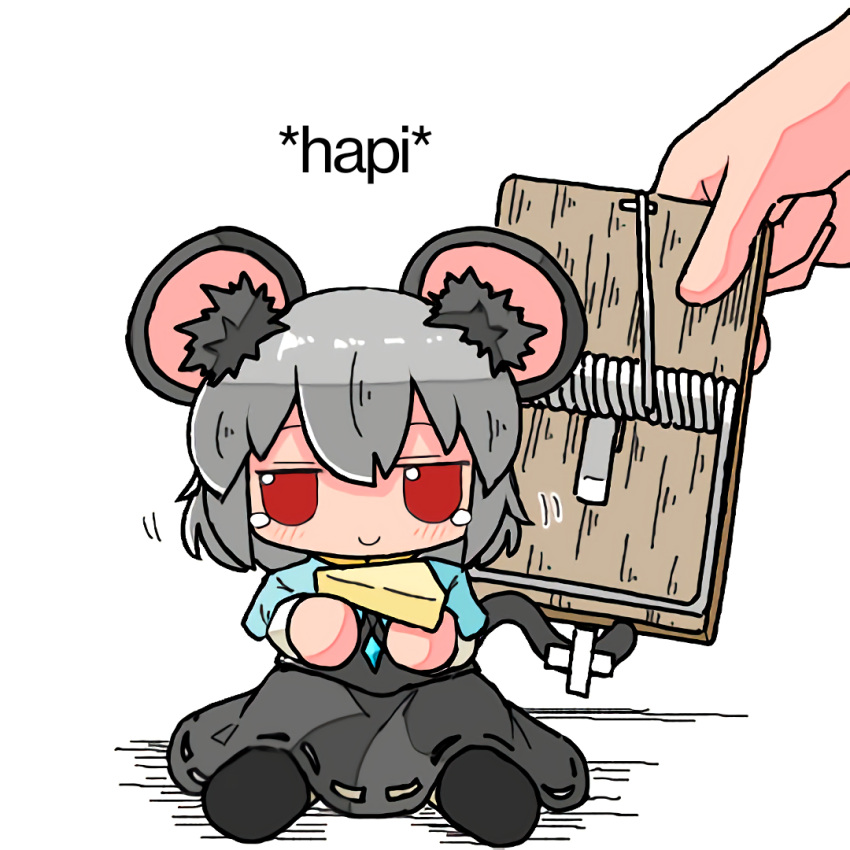 1girl, animal_ear_fluff, animal_ears, blush, character_doll, cheese, closed_mouth, commentary