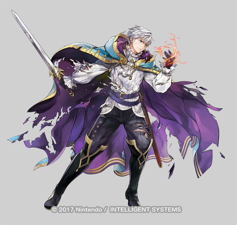 1boy, black_footwear, black_gloves, black_pants, fire_emblem, fire_emblem_awakening, fire_emblem_heroes, full_body, gloves, holding, holding_sword, holding_weapon, official_alternate_costume, official_art, pants, robin_(fire_emblem), robin_(male)_(exalt's_deliverer)_(fire_emblem), robin_(male)_(fire_emblem), shirt, sword, torn_clothes, wada_sachiko, weapon