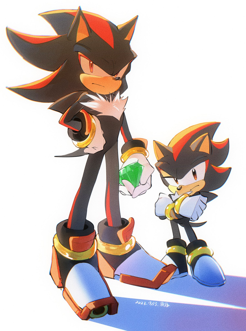 2boys, animal_ears, animal_nose, artist_name, black_eyes, black_footwear, black_fur, body_fur