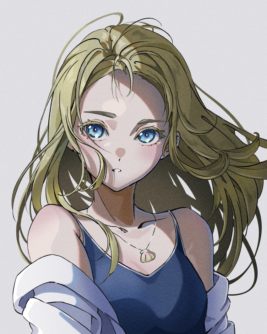 1girl, absurdres, bare_shoulders, blonde_hair, blue_eyes, blue_one-piece_swimsuit, breasts, collarbone