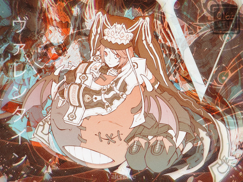 0162_tuu, 1girl, black_gloves, black_headwear, black_thighhighs, fingerless_gloves, gloves, guilty_gear