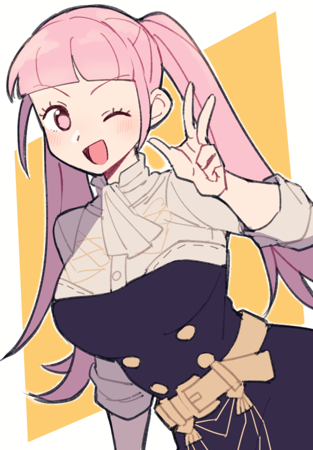 1girl, ascot, breasts, do_m_kaeru, fire_emblem, fire_emblem:_three_houses, garreg_mach_monastery_uniform, hilda_valentine_goneril