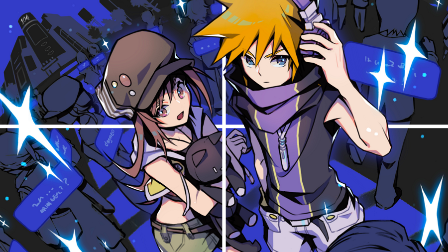 1boy, 1girl, black_headwear, blonde_hair, blue_eyes, brown_eyes, brown_hair, cabbie_hat