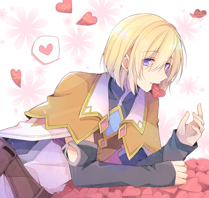 1boy, arthur_(rune_factory), black_sleeves, blonde_hair, brown_capelet, capelet, closed_mouth, commentary_request
