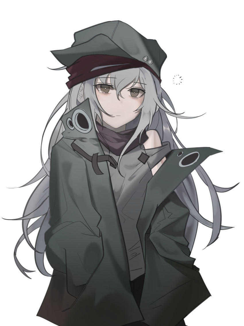 1girl, absurdres, brown_eyes, cizzi, closed_mouth, g11_(girls'_frontline), girls_frontline, green_headwear