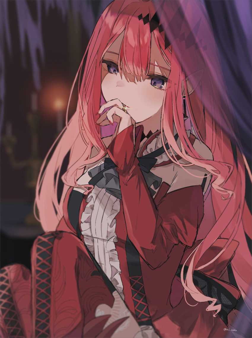1girl, absurdres, back_bow, baobhan_sith_(fate), baobhan_sith_(first_ascension)_(fate), black_bow, black_bowtie, black_choker