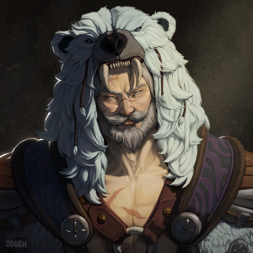 1boy, absurdres, animal_ears, animal_hat, artist_name, avatar_(wow), bear_ears, bear_hat