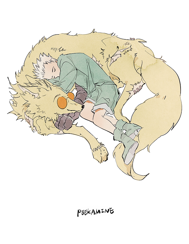 1boy, aged_down, animal, animalization, ankle_boots, artist_name, boots, child