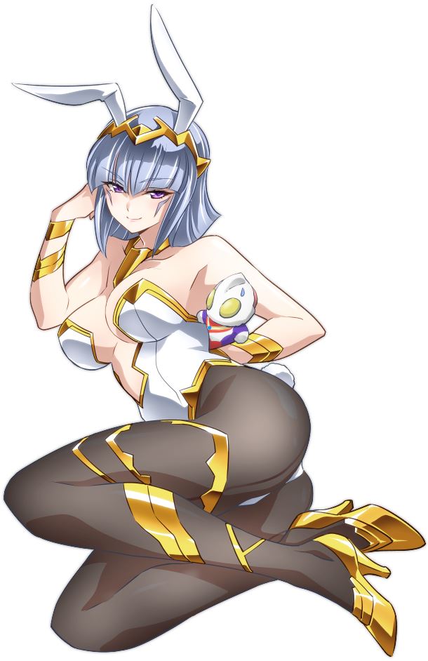 1girl, animal_ears, breasts, camearra, dai-kaijuu_battle_ultra_ginga_densetsu_the_movie, darkness_heels, darkness_heels_lili, detached_collar