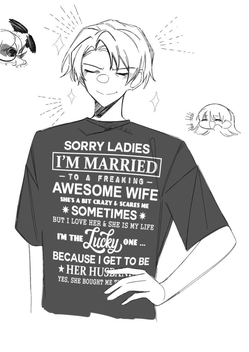 1girl, 2boys, angelica_(library_of_ruina), argalia_(library_of_ruina), black_shirt, chibi, closed_eyes, closed_mouth