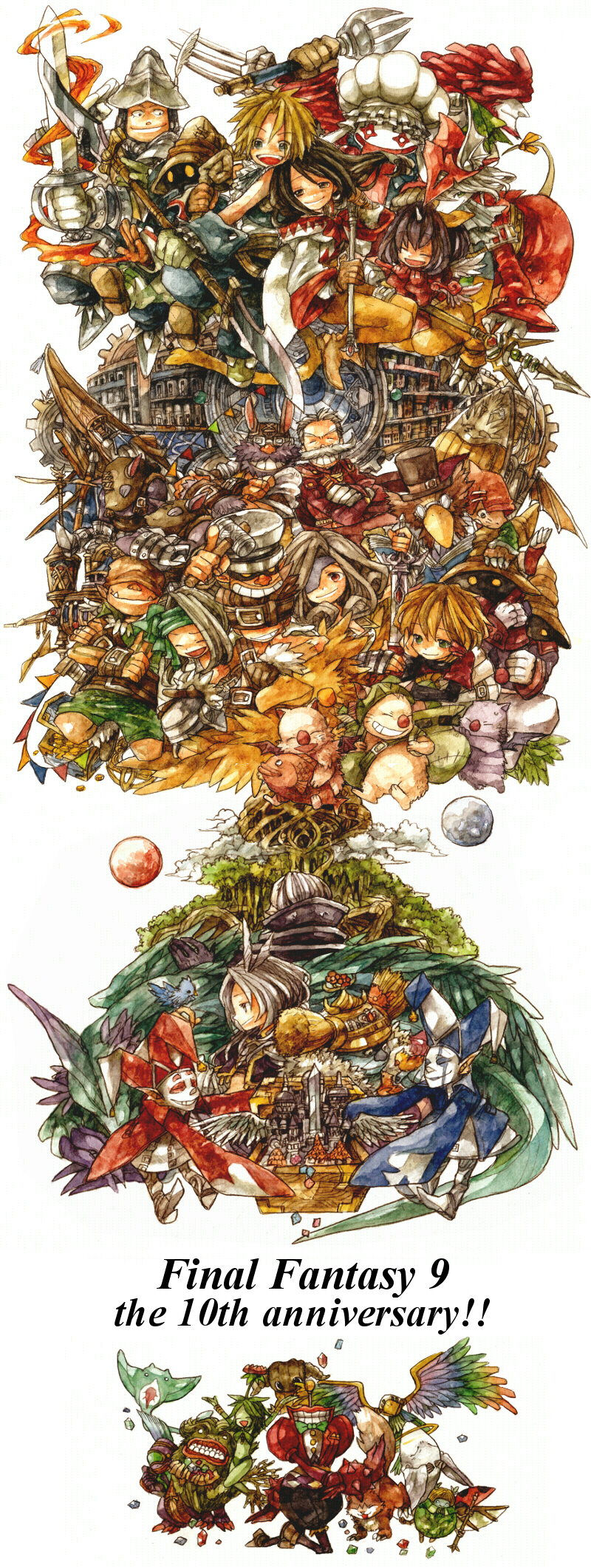 adelbert_steiner, alexander, alexander_(final_fantasy), beatrix, black_hair, black_mage, blonde_hair, brahne_raza_alexandros_xvi