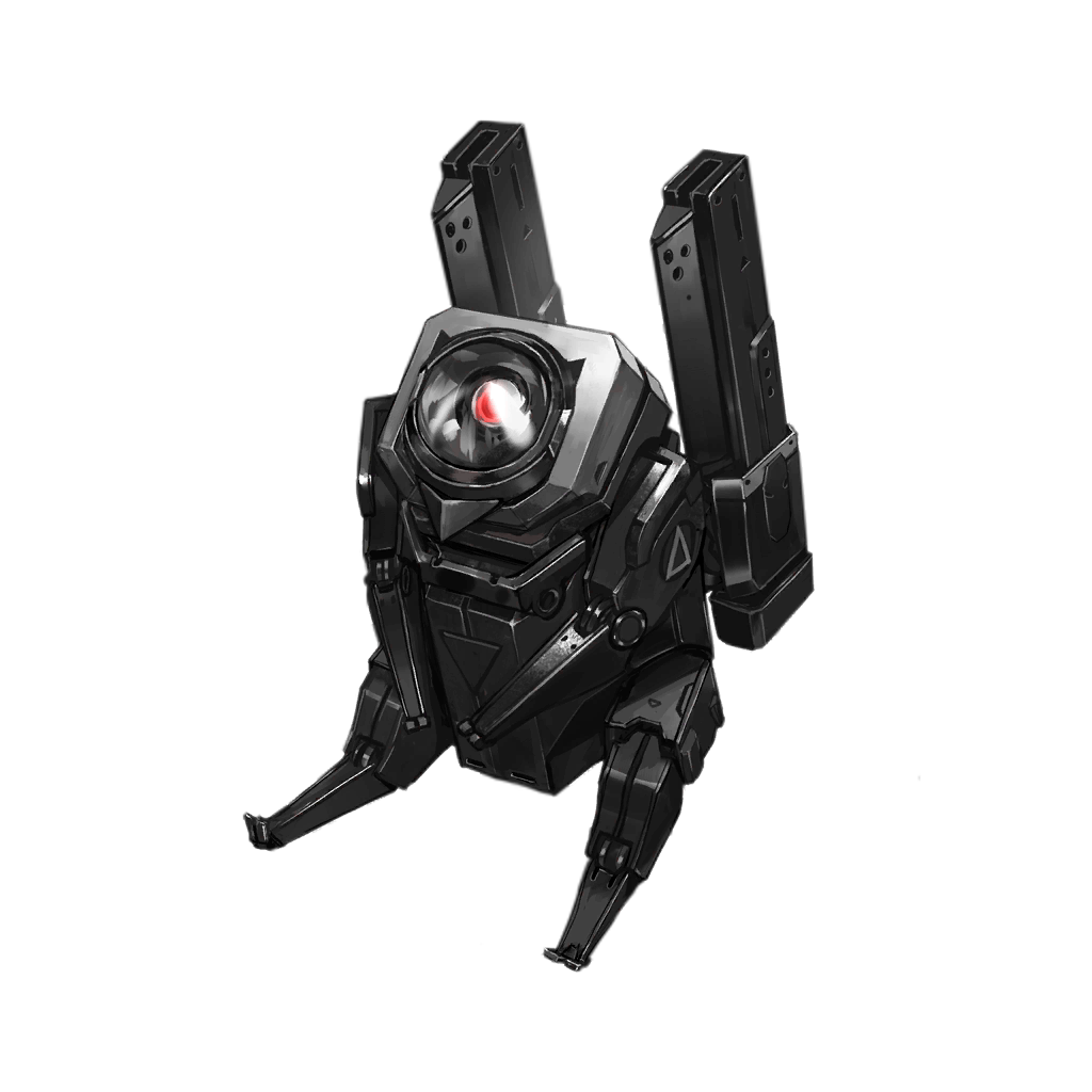 cerberus_(girls'_frontline), girls_frontline, infukun, no_humans, non-humanoid_robot, official_art, one-eyed, red_eyes, robot, sangvis_ferri, shoulder_cannon, simple_background, tagme, third-party_source, transparent_background, weapon