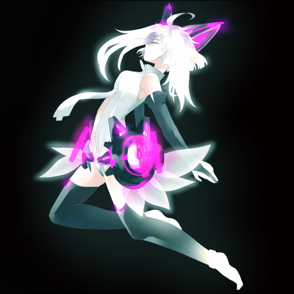 adult, ahoge, animal_ears, bad_id, barefoot, bridal_gauntlets, closed_eyes, cosplay
