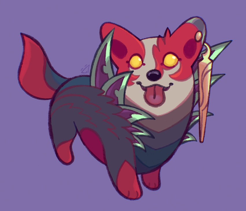 alternate_costume, animal, dog, highres, kenneky, league_of_legends, naafiri, no_pupils