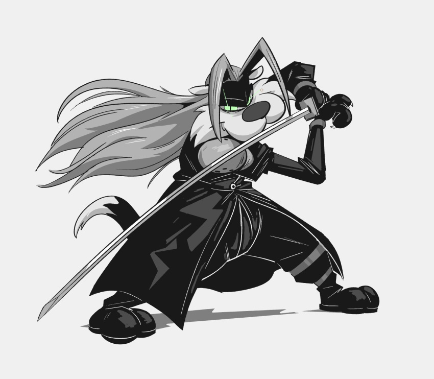 1boy, black_coat, black_pants, closed_mouth, coat, commentary, cosplay, english_commentary