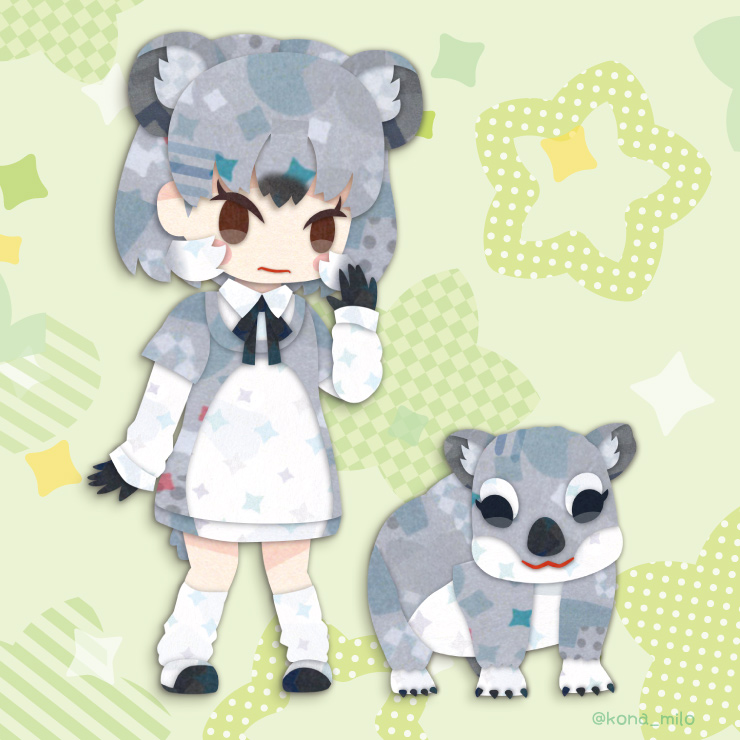 1girl, animal, animal_ears, black_eyes, bow, bowtie, closed_mouth, extra_ears