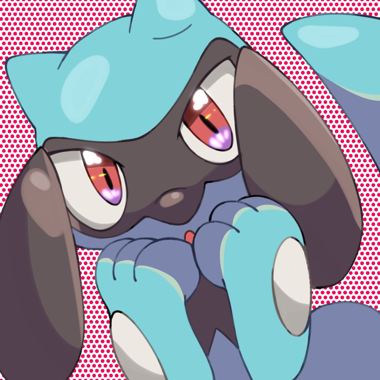 highres, looking_at_viewer, no_humans, nose_poke000, open_mouth, pokemon, pokemon_(creature), polka_dot