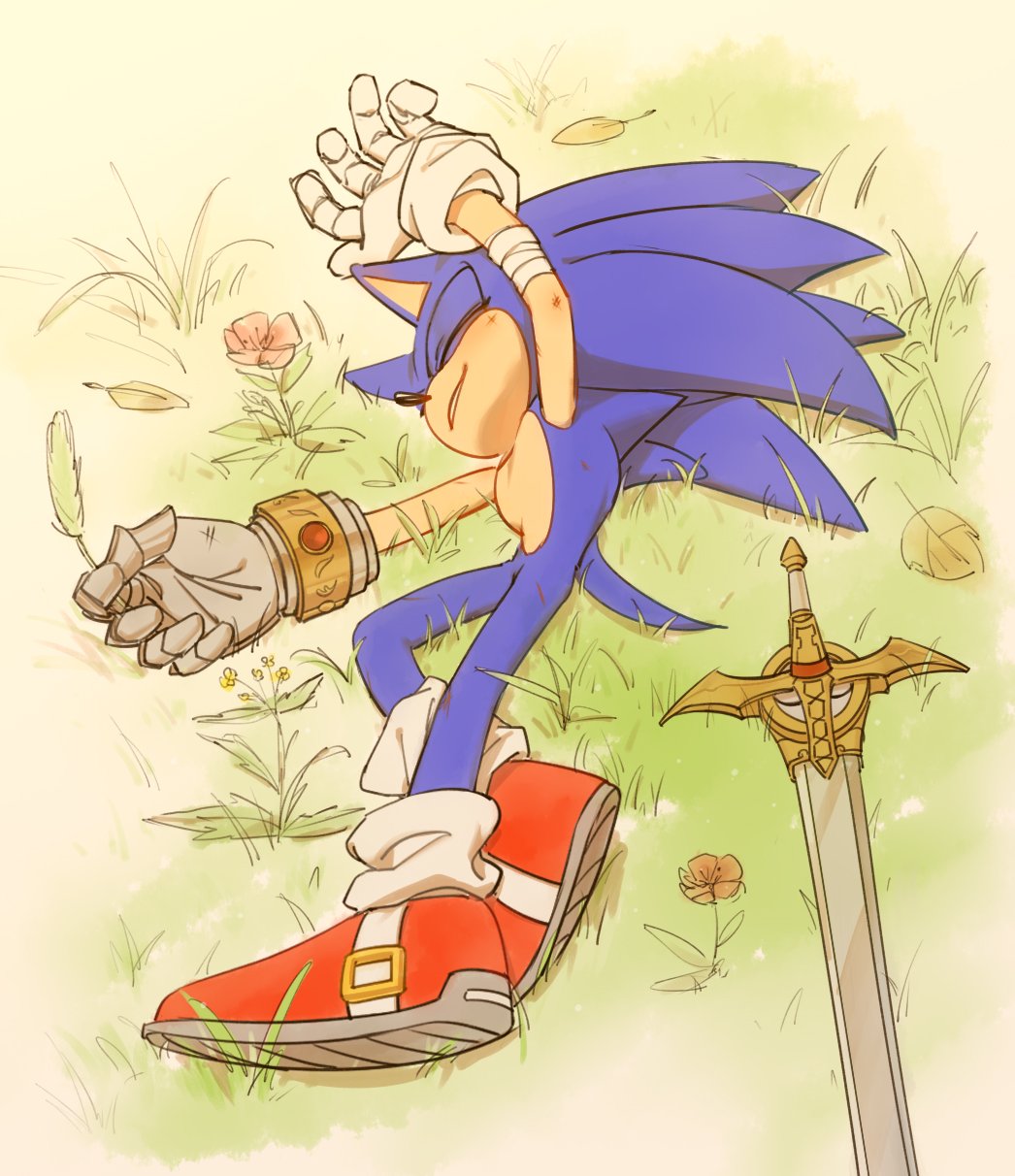 1boy, animal_ears, animal_nose, arm_up, bandaged_arm, bandages, caliburn_(sonic), chaosrice