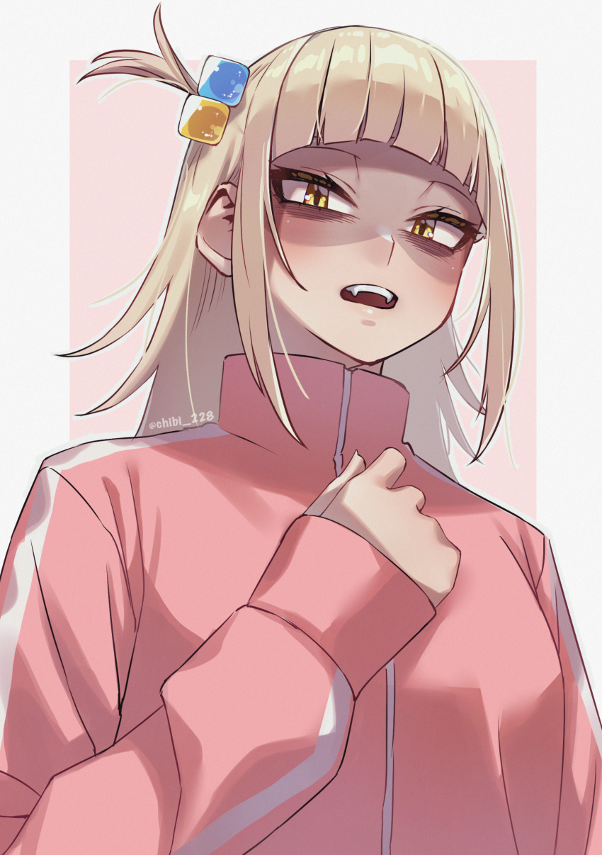 1girl, absurdres, bags_under_eyes, blonde_hair, bocchi_the_rock!, boku_no_hero_academia, chibi_228, cosplay