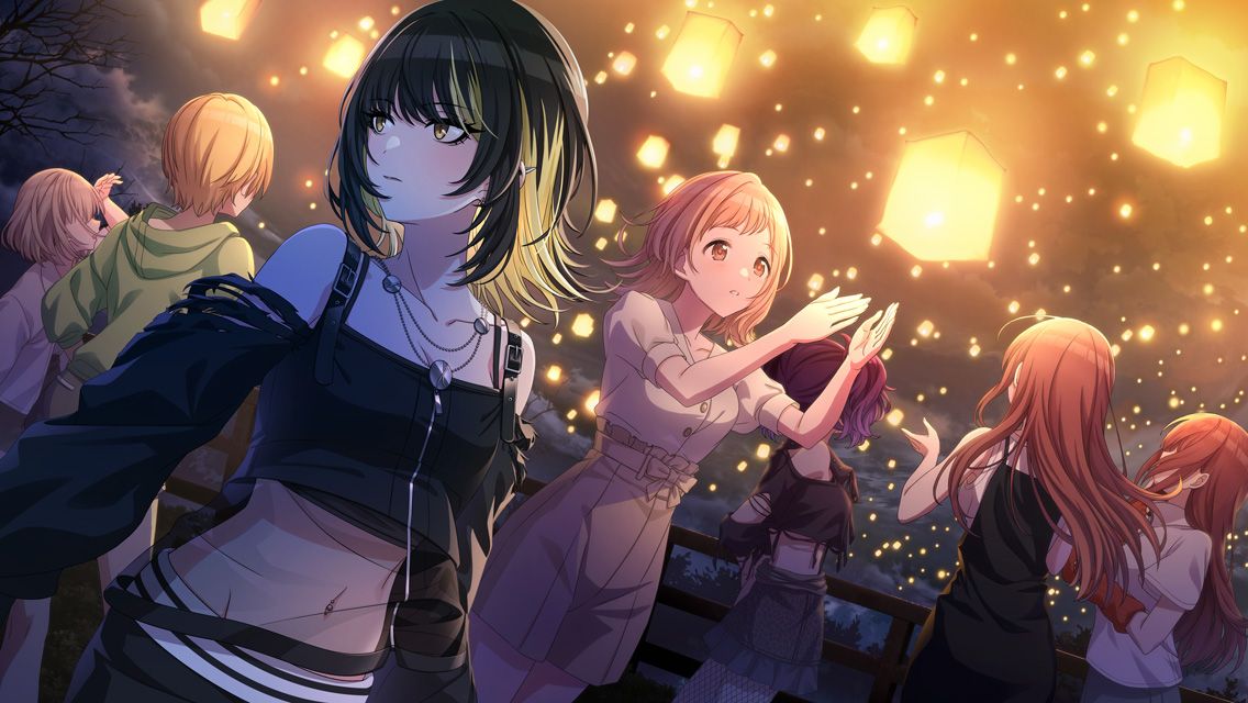 6+girls, black_hair, blonde_hair, breasts, brown_eyes, brown_hair, character_request, check_character