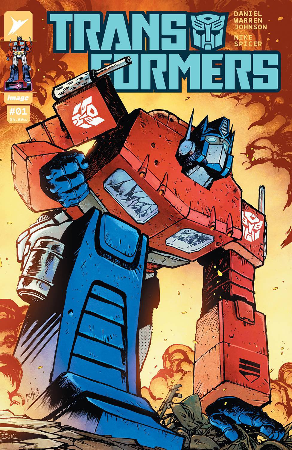 artist_name, autobot, clenched_hand, comic_cover, copyright_name, crack, cracked_glass, daniel_warren_johnson