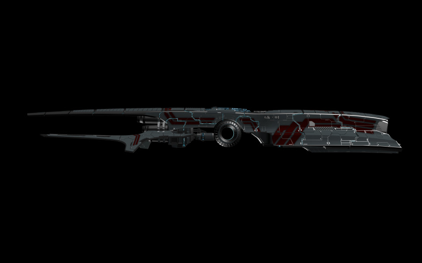 3d, absurdres, battleship_(eve_online), black_background, commentary, concept_art, eve_online, from_side