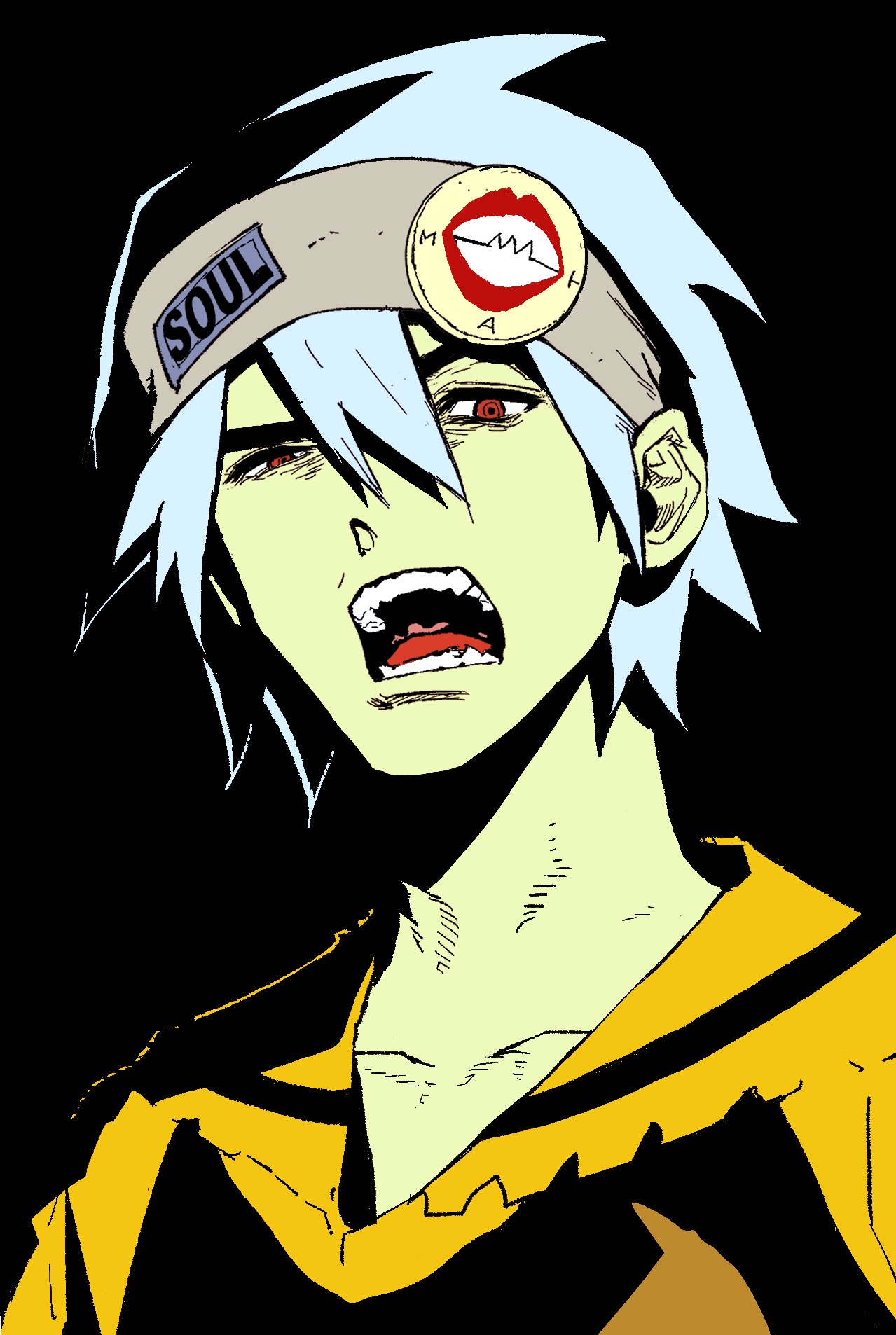 1boy, black_background, grey_headband, headband, highres, jacket, male_focus, my_nameisyoon