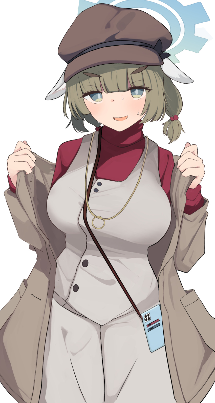 1girl, absurdres, animal_ears, b6, blue_archive, blue_halo, blunt_bangs, breasts