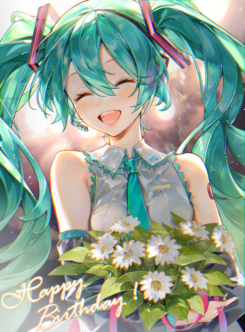 1girl, absurdres, aqua_nails, arrrrrry1, backlighting, bare_shoulders, black_sleeves, blurry