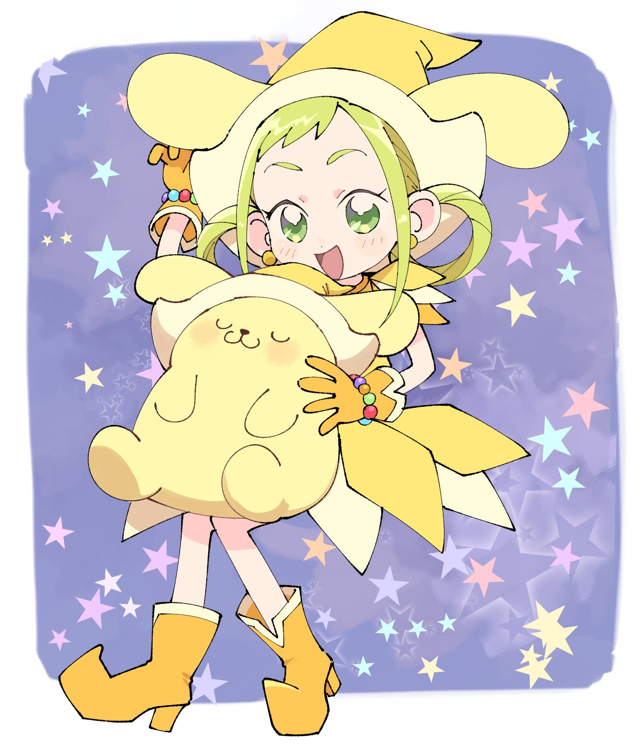 1girl, :3, :d, animal_ears, asuka_momoko, blush, border, closed_eyes