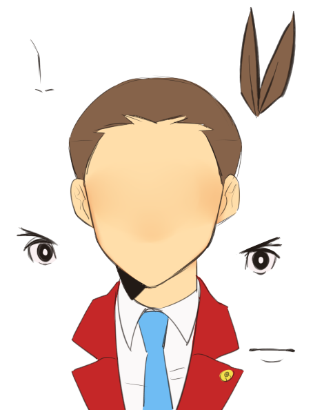 1boy, ace_attorney, anatomical_nonsense, apollo_justice, black_eyes, blue_necktie, brown_hair, closed_mouth